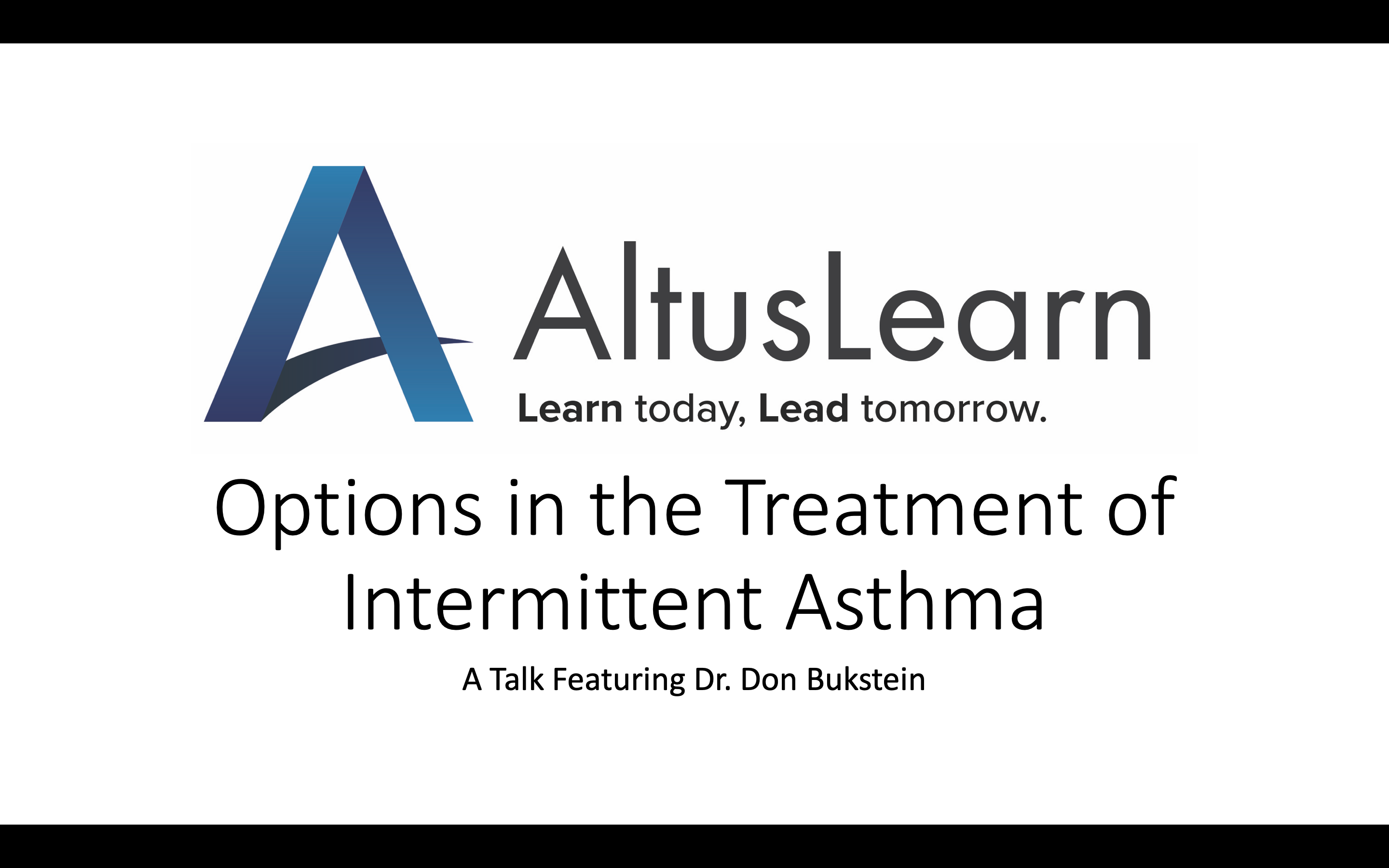 Options in the Treatment of Intermittent Asthma